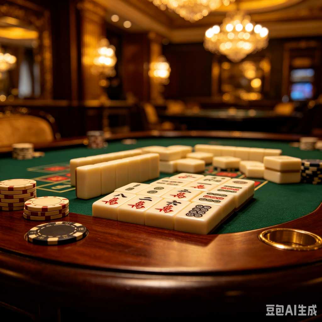 gradient green mahjong set